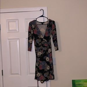 Express Floral Wrap Up Dress